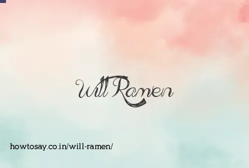 Will Ramen