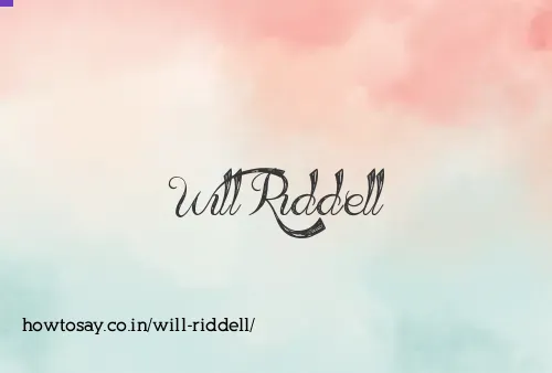 Will Riddell