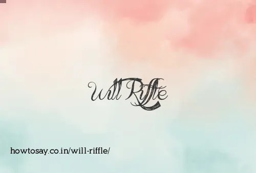 Will Riffle