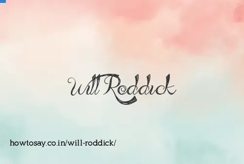 Will Roddick