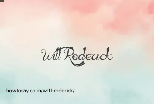 Will Roderick