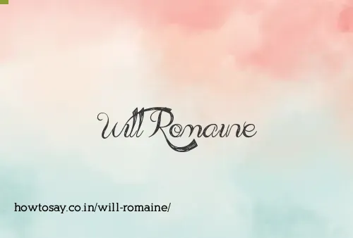 Will Romaine