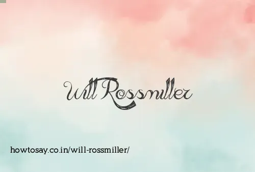 Will Rossmiller