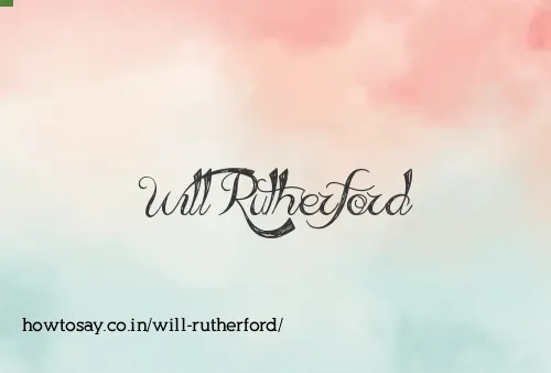 Will Rutherford