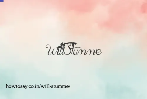 Will Stumme