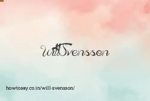 Will Svensson