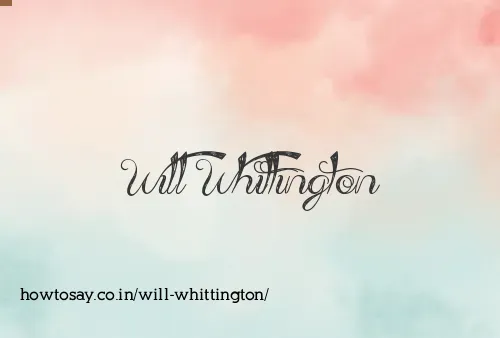 Will Whittington