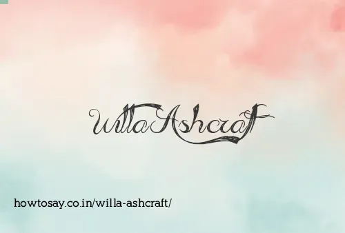 Willa Ashcraft