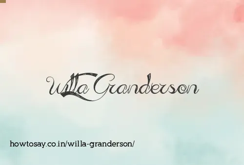 Willa Granderson