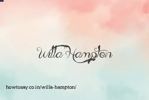 Willa Hampton
