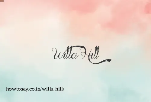 Willa Hill