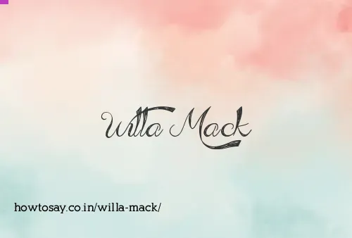 Willa Mack