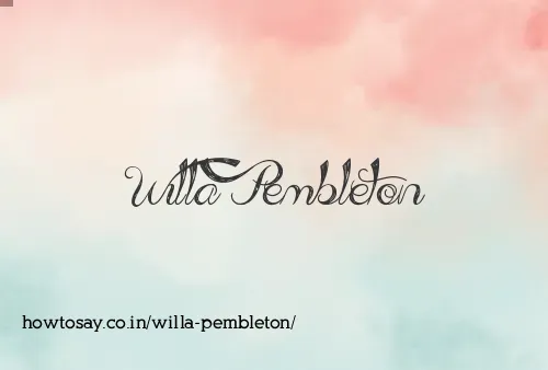 Willa Pembleton