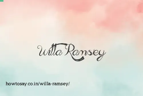 Willa Ramsey