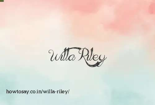 Willa Riley