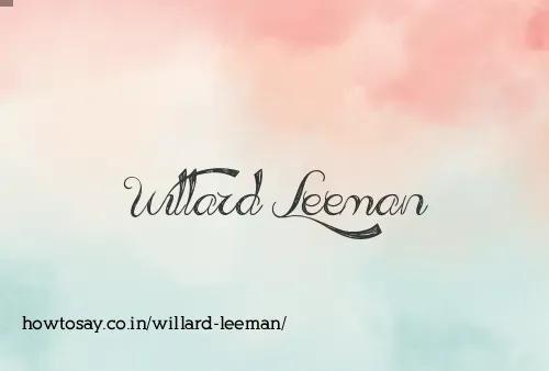 Willard Leeman
