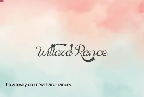 Willard Rance