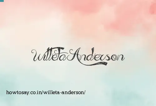 Willeta Anderson