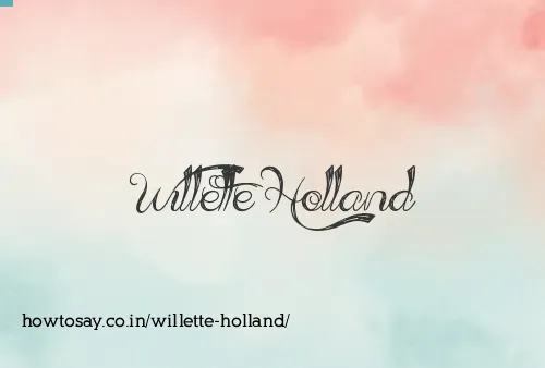 Willette Holland