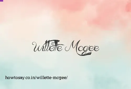 Willette Mcgee