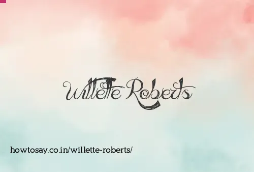 Willette Roberts