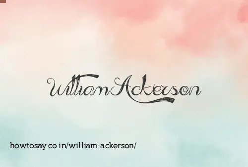 William Ackerson