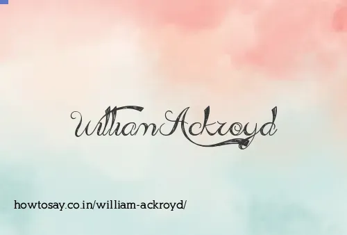 William Ackroyd