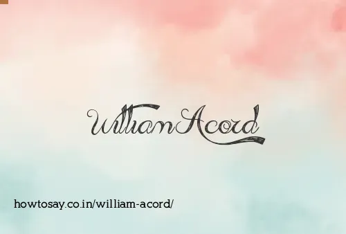 William Acord