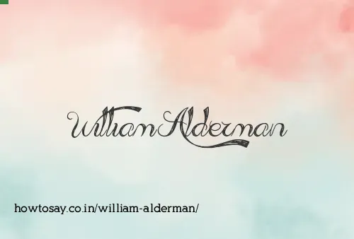 William Alderman