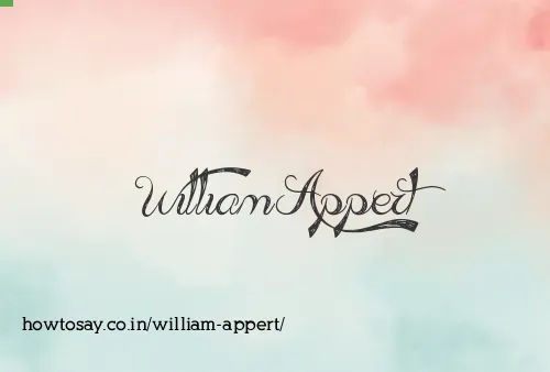 William Appert