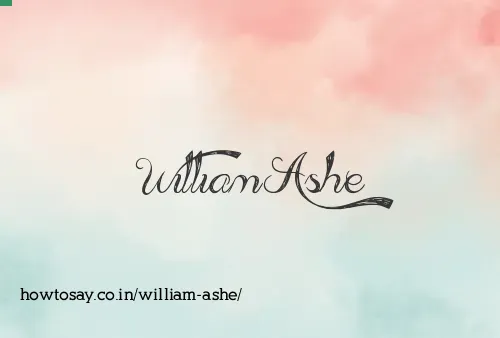 William Ashe