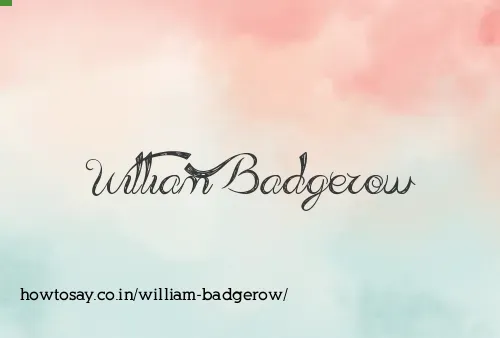 William Badgerow