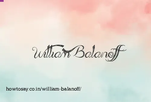 William Balanoff