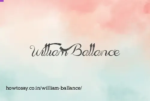 William Ballance