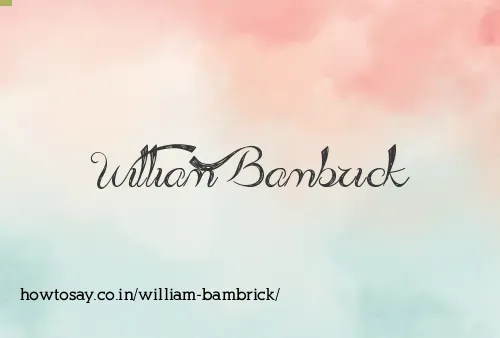 William Bambrick