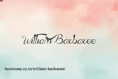 William Barbaree