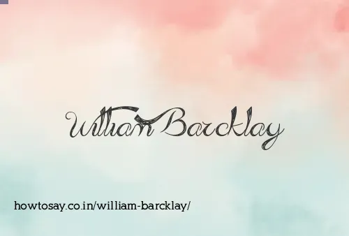 William Barcklay