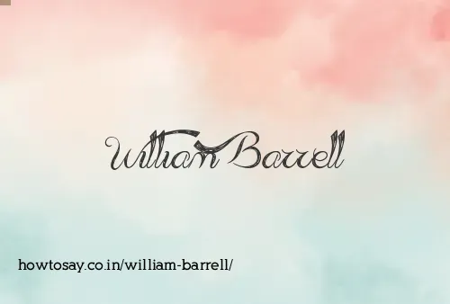 William Barrell