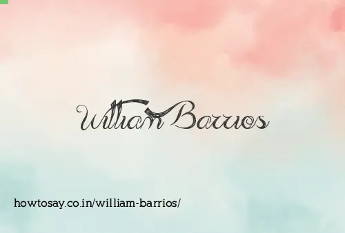 William Barrios