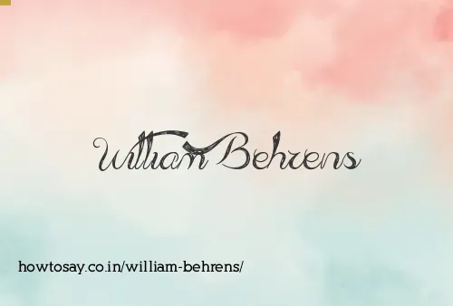 William Behrens