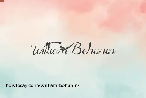 William Behunin