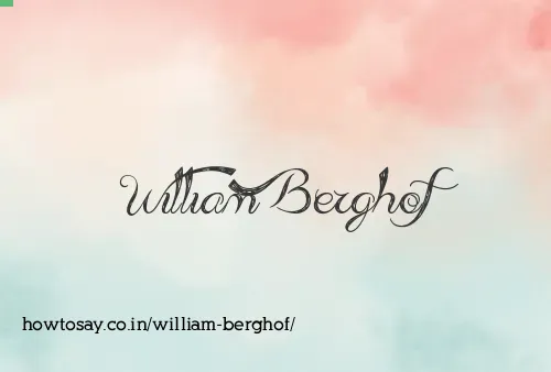 William Berghof