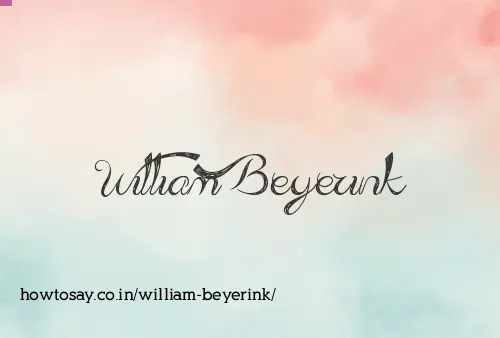 William Beyerink