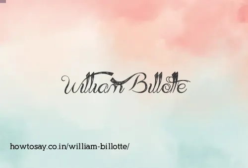William Billotte