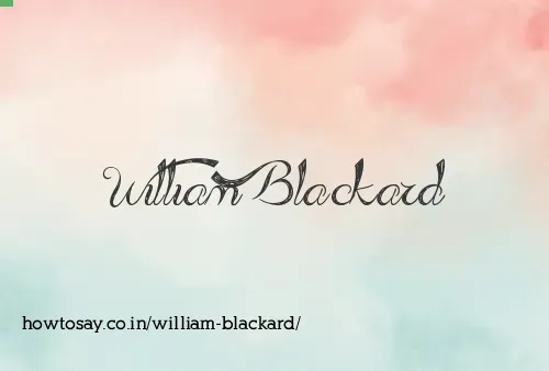 William Blackard