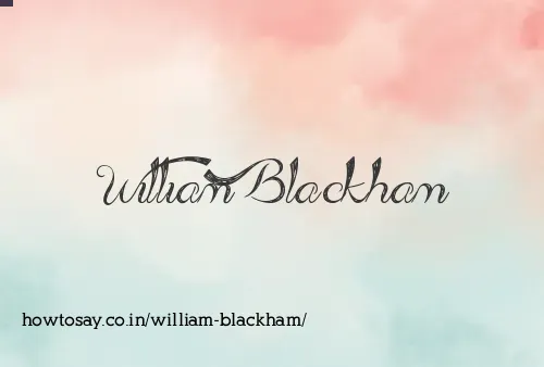 William Blackham