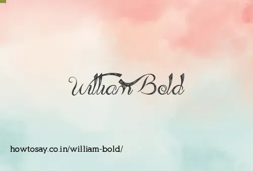William Bold