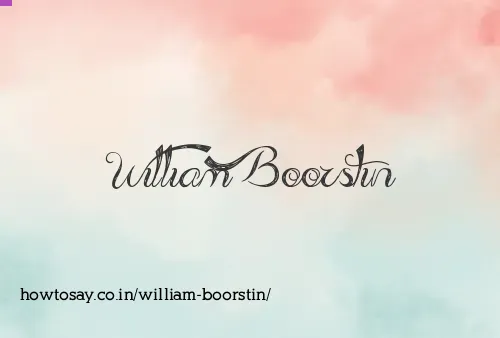 William Boorstin