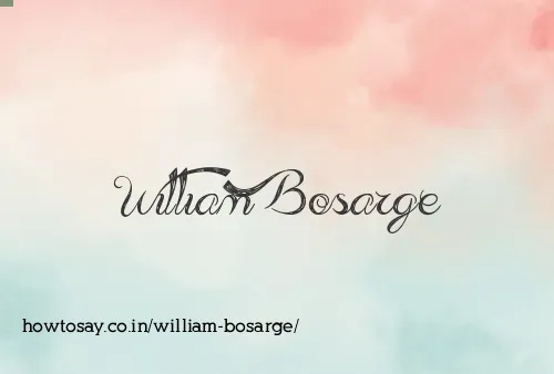 William Bosarge