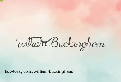 William Buckingham
